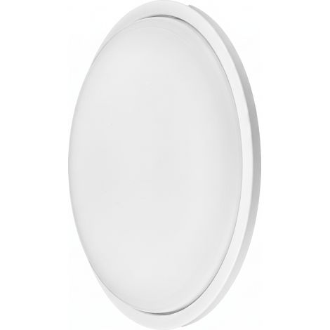 Aplique Pirineo redondo 12 W 6500 K blanco IP54 1176 lm 16,5x16,5x5,5 cm