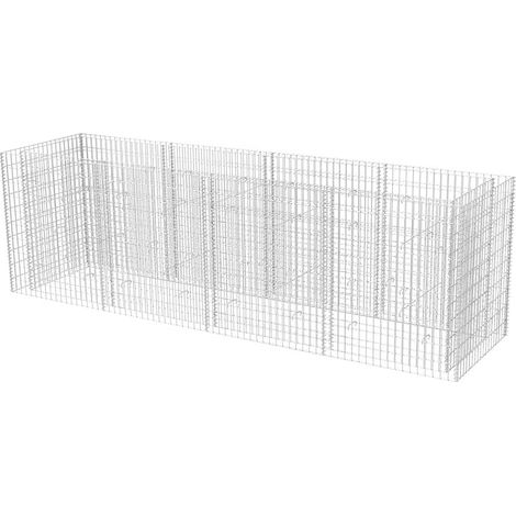 Jardinière,Lit surélevé à gabion Acier 360x90x100 cm CFW18354 (1/5)