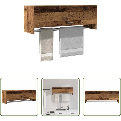 Kleiderschrank Altholz - Kleiderschrank Altholz-Optik 100x32,5x35 cm Holzwerkstoff (1/5)