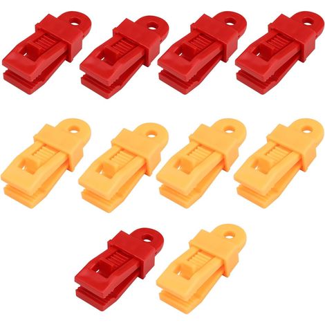 CSPARKV Planenclips, Planenbefestigung, Pool-Planenclips, Markisenzeltclip, robustes Planenclip-Set für Wohnwagenzeltmarkisen, 10 Stück