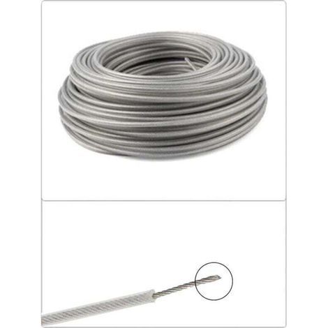 Fil Coupe Bordure Universel, Ligne de Trimmer en Acier 3.0 mm, Fil d'acier Débroussailleuse Robuste pour Bosse Tête Tondeuse À Gazon de Jardinage (1/5)