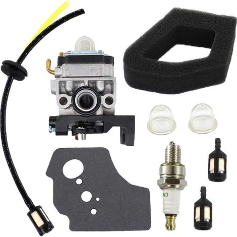 Carburetor and Gasket with Air Filter with Line Pipe Grommet Set for GX25 GX35 GX 25 35 HHT35 HHT35S FG110 Trimmer Replacement Bulb Primer Pump (1/4)