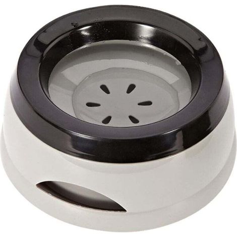 Gamelle Flottante Anti-Débordement et Anti-Étouffement pour Chien, Chat, Chiot (Gris)