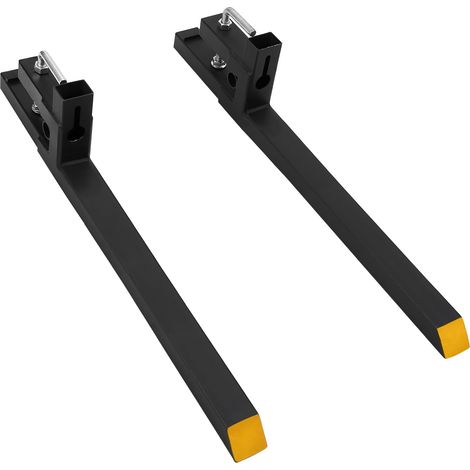 Fourches à Palettes De 109 cm Pour Godet De Chargement De Tracteur, Capacité De Charge De 900 Kg, Fourches De Godet Robustes à Serrage Pour Chargeuses Frontales, Chargeuses Compactes Et Accessoires, N (1/5)
