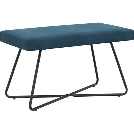 Bench Plain Blue 80 x 40 x 45 cm Velvet vidaXL (1/5)