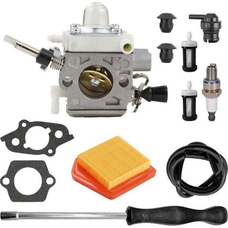 Kit Carburateur Compatible Stihl FS240C FS260R FS360C FS410C avec Filtre à Air 41471410300 Bougie et Joint