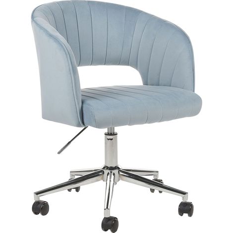 Desk Chair KATONAH Velvet Light Blue (1/5)