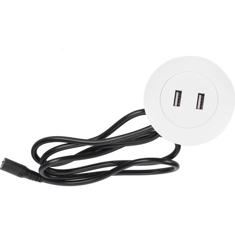 Chargeur de téléphone avec double prise USB 2.0 pour fauteuil inclinable électrique et canapé - Pièces détachées pour meubles - Blanc - Prise UE 100-240 V (1/5)