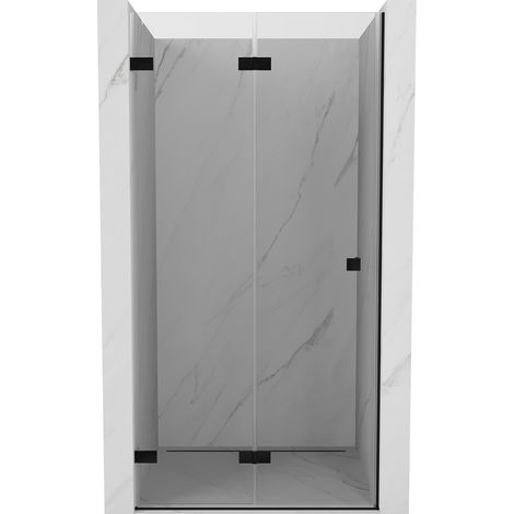 Mexen Lunar-F porte de douche pliante gauche 60 cm, transparent, noir - 836-060-000-70-00-L (1/5)