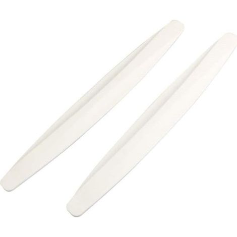 Lot de 2 bandes adhésives universelles en caoutchouc anti-collision pour pare-chocs de voiture - Blanc (1/4)