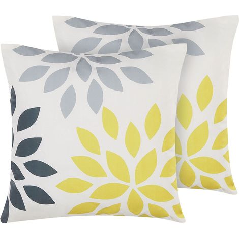 Set of 2 Outdoor Cushions RIALE Floral Pattern 45 x 45 cm Multicolour