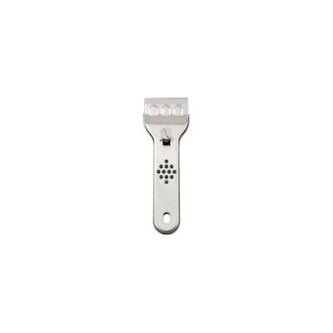 Grattoir en acier inoxydable avec 10 lames de rechange, pour plaques à induction, vitres, carrelage, verre et miroirs. (1/5)