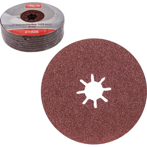 Fiberscheiben 125 mm K60 25 Stück Schleifscheibe Fächerscheibe Schleifteller (1/5)