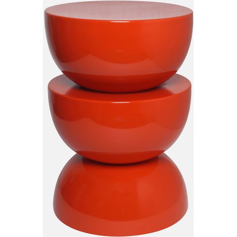 Tavolino in metallo effetto glassy, 46,5cm