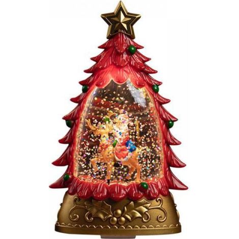 Mise en page de la scène de Noël, petits cadeaux artisanaux, boule de cristal de neige, jouets pour enfants et tout-petits, ornement (1/5)