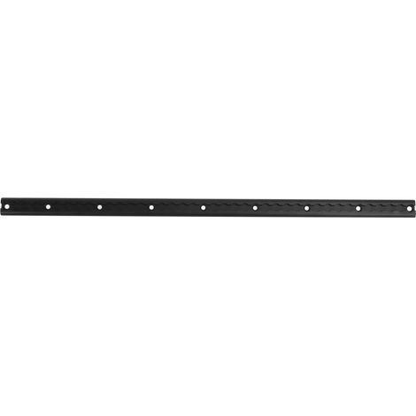 Rail de rail en L avec trou percé, structure robuste de 3,3 pieds, ligne aérienne robuste en aluminium pour camions, remorques, noir (1/5)