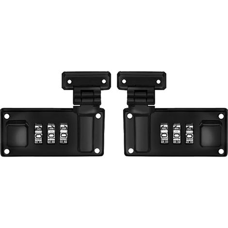 Lot de 2 loquets à combinaison pour valises avec cadenas à 3 chiffres, noir, 65 mm, sac de rangement, loquet fixe, accessoires de voyage d'affaires, voyage (1/5)