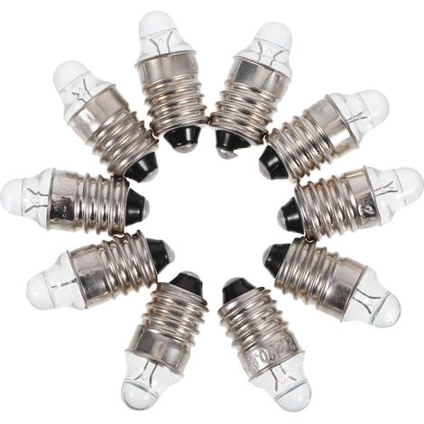 Lot de 10 ampoules LED miniatures à vis pour lampes torches, loisirs créatifs et petits appareils (1/5)