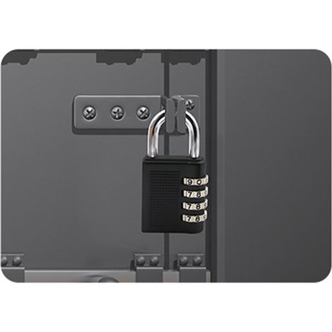 Cadenas à combinaison à 4 chiffres en alliage de zinc, verrou mécanique à code numérique à suspendre pour armoire de rangement, noir (1/5)