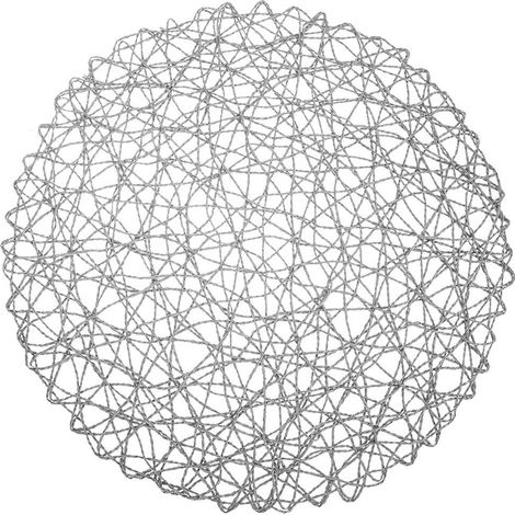 Tovaglietta di carta grigia, rotonda, 35 cm