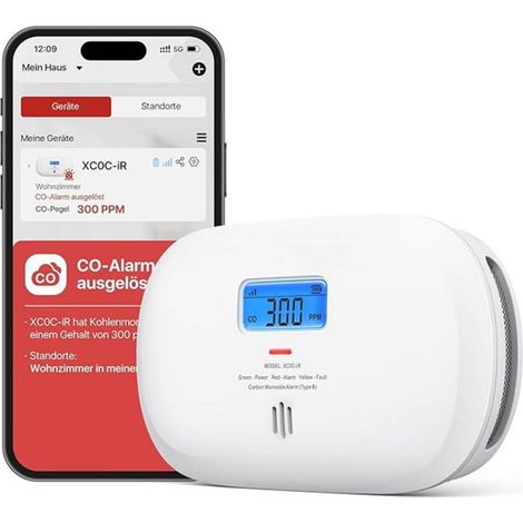 Rilevatore di monossido di carbonio X-Sense xc0c-ir wifi e allarme 85 dB (1/5)