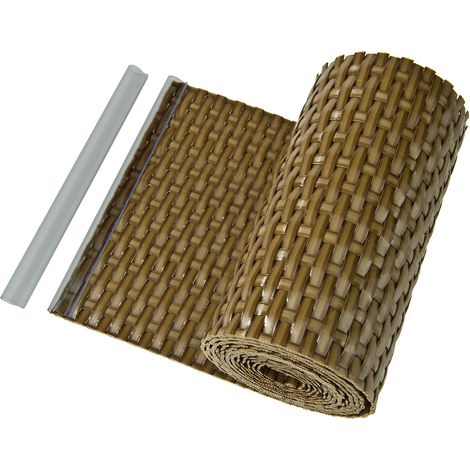Sichtschutz Sichtschutzstreifen Zaunblende aus PE-Rattan in cognac (1/5)