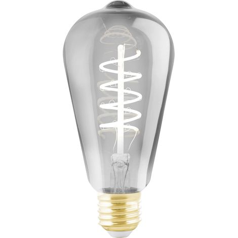 Lampadina Vintage Eglo E27 4W 2000K Ø64mm Nero-Trasparente Forma ST64 (1/5)