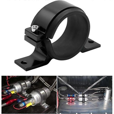 Support de montage de pompe à carburant 60 mm pour voitures, berceau de fixation de filtre en alliage d'aluminium pour voiture, support de filtre simple pour le montage de la pompe à carburant du véhi (1/5)