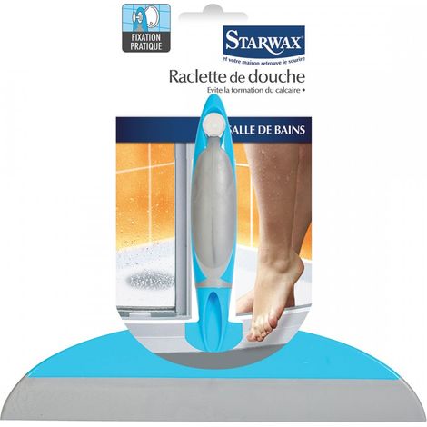 Starwax Raclette de Douche Bleu Ergonomique Caoutchouc