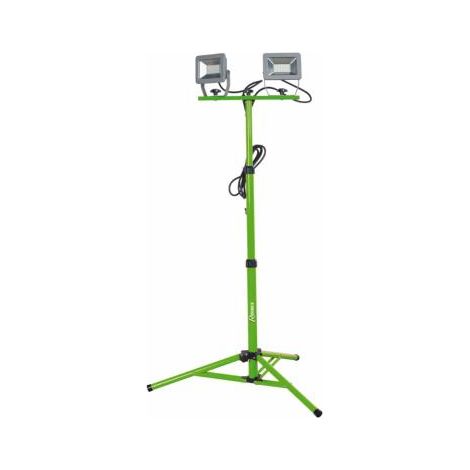 Ribimex – Projecteur chantier LED 2x30W – 2 x 2400 lumens – IP65 – Trépied télescopique ajustable 0,76m à 1,55m – Pour chantiers humides - WATT 2 X (1/3)