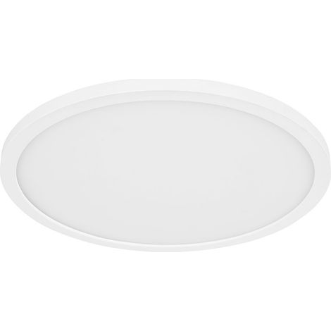 Lampada da soffitto soggiorno faretto tavolo da pranzo funzione memory IP44 LED 24W bianco opale, rotondo, 1x LED 24W 2300lm 3000K bianco caldo, DxH 42x2,5 cm (1/5)