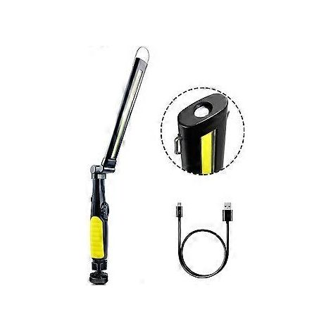 COB-Arbeitslampe, wiederaufladbare, biegsame LED-Inspektionslampe mit magnetischem Sockel und gehäkelter Aufhängung für Automobile-Ateliers, C (1/5)