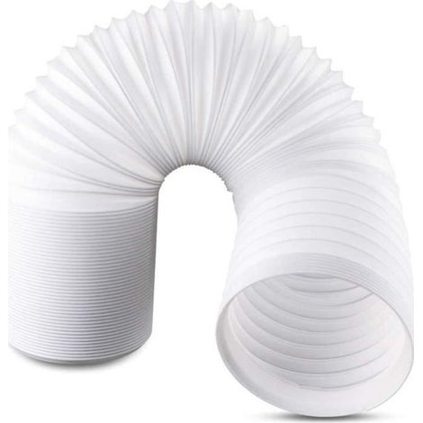 Tubo di scarico flessibile per condizionatore portatile - Bianco - Diametro 13 cm, lunghezza 2 m (1/4)
