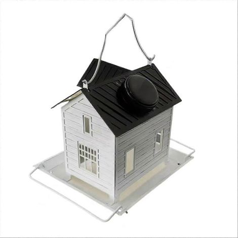 Mangeoire solaire d'extérieur avec support extensible en forme de nichoir, décoration de jardin, cadeau (1/5)