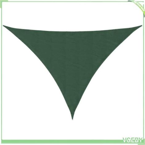 Voile parasol triangulaire - FAFEICY - 135513 - Tissu Oxford enduit PU - 5x5x6 m - Vert foncé (1/5)