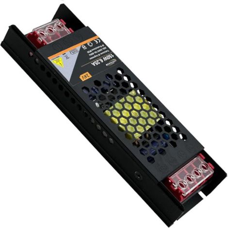 Alimentatore slim stabilizzato 24v 150 watt switch trasformatore 6.25 mha per videosorveglianza e led (1/4)