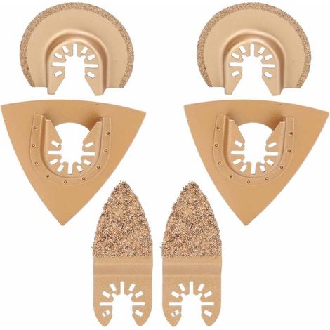 Jeffergarden Lot de 6 lames de scie à pointe en carbure, outil oscillant multifonction, fournitures pour le travail du bois-DOU
