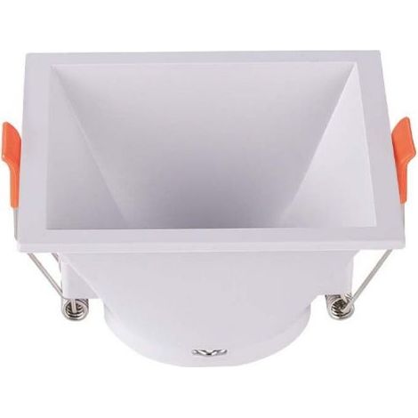 V-TAC VT-927 Portafaretto LED GU10 da Incasso quadrato a cono porta faretto corpo bianco - sku 6638