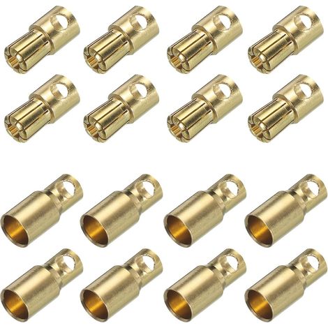 8 Paires Banane Fiches Connecteur 6mm Mâle Femelle Banane Prise pour Haut-Parleur Fil RC Batterie ESC Moteur (1/5)