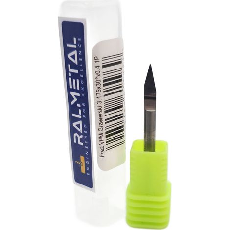 Fresa per incisione in metallo duro integrale 3,175 x 30° x 0,4 mm 1P (1/5)