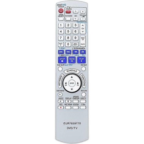 Télécommande pour lecteur DVD compatible avec Panasonic DMR-ES35V (1/5)