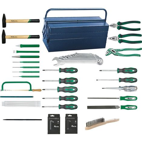 Fortis Werkzeugsortiment Universal 62-tlg. im Stahlblechkoffer (1/2)