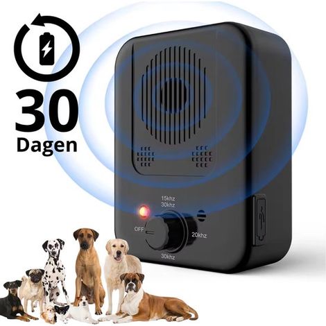 Dispositif anti-aboiement pour chiens de toutes tailles - Portée ultrasonique de 20 mètres - Batterie rechargeable 4500 mAh (1/5)