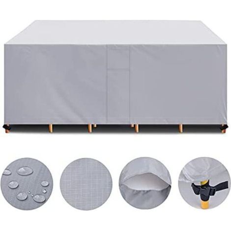 Housse de mobilier de jardin, housse de protection , Bâche pour meubles de jardin Housse de protection coupe-vent imperméable Housse de table de jardin Tissu Oxford respirant pour meubles de jardin 26 (1/5)