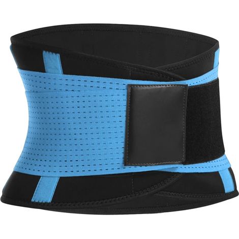 (Bleu, Taille L) Ceinture amincissante unisexe avec soutien lombaire (1/3)
