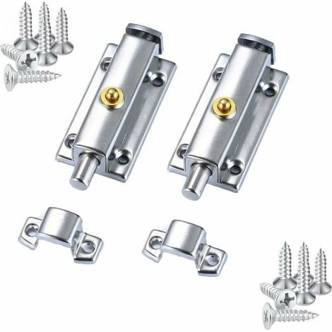 Serrure de porte coulissante en acier inoxydable, verrou à cylindre, acier inoxydable