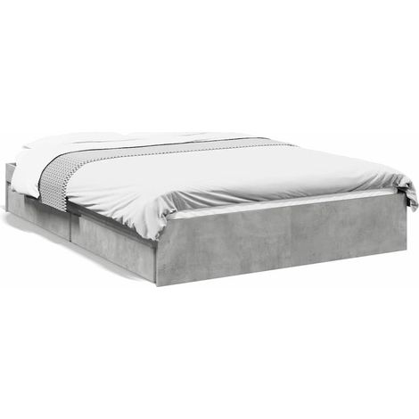 Maison Exclusive - Bettgestell mit Schubladen Betongrau 120x200 c (1/5)
