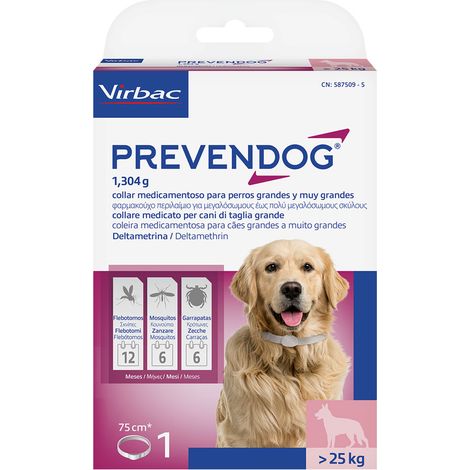 Collare Antiparassitario per Cani (scatola ) Virbac 2 Pezzi 25 kg 75 cm