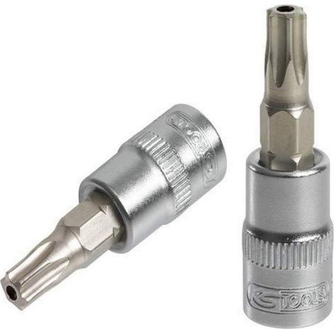 Douille tournevis TORX percé 1/4'', L.37 mm - T30 (1/3)