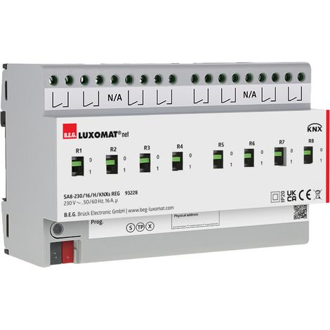 SA8-230 / 16 / H / KNXs REG-Actionneur de commutation KNX Secure LUXOMATnet 93228 (1/3)